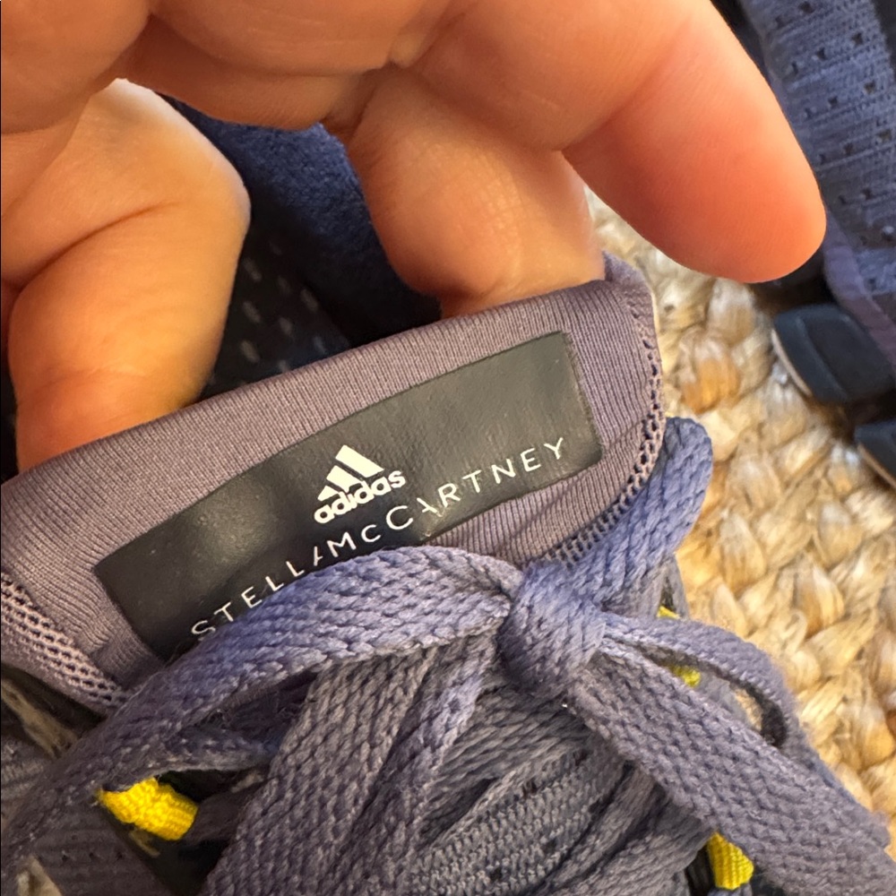 Adidas by Stella McCartney Purple and Black Sneakers with Yellow Accents - Picture 5 of 11